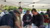 Michel F4GBE, Gilles F1NVW, Jean F5DMD, et Emmanuel F1SCR