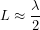 \[L \approx \frac{\lambda}{2}\]