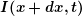 \boldsymbol{I(x+dx,t)}