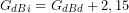 \[G_{dBi}=G_{dBd}+2,15\]