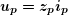 \begin{equation*} \boldsymbol{{{u}_{p}}={{z}_{p}}{{i}_{p}}} \end{equation*}