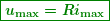 \begin{equation*} \boxed{\boldsymbol{{{u}_{{\max }}}=R{{i}_{{\max }}}}} \end{equation*}