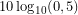 \[10\log_{10}(0,5)\]