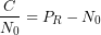\[\frac{C}{N_0} = P_R-N_0\]