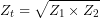 \[Z_t=\sqrt{Z_1\times Z_2}\]