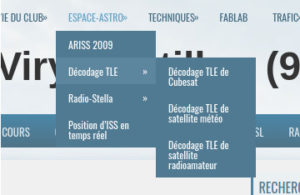 Menu Decodage TLE