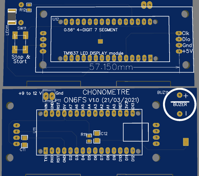 PCB-Chronomètre