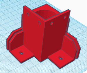 Pied arrière du caisson 3D