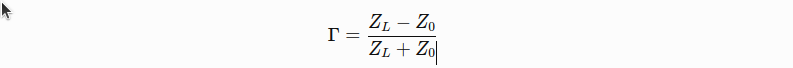 coefficient de réflexion (Γ)