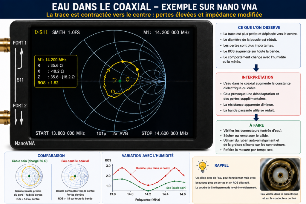 L’eau dans le coaxial