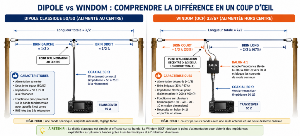 Dipôle vs Windom