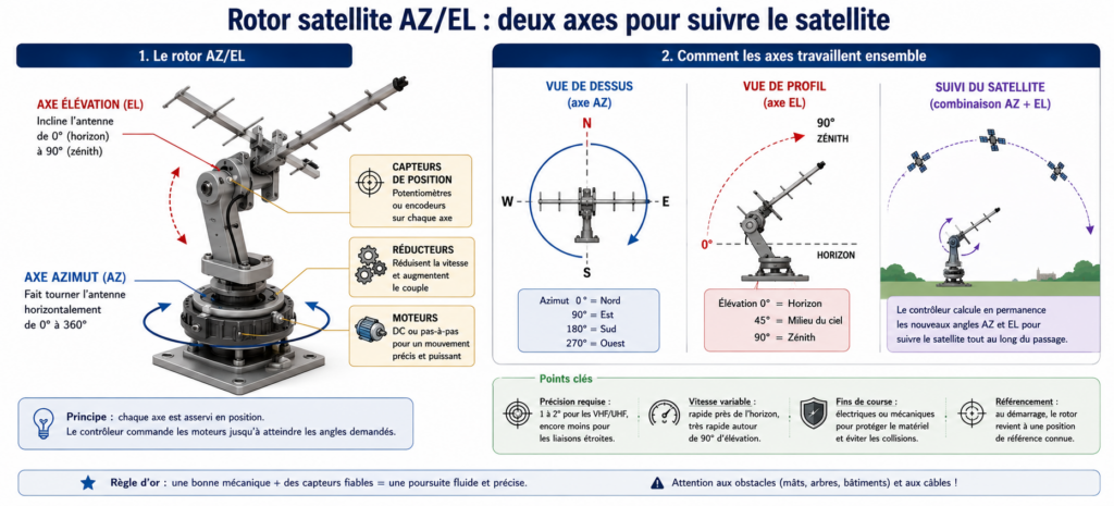 Rotor satellite AZ/EL
