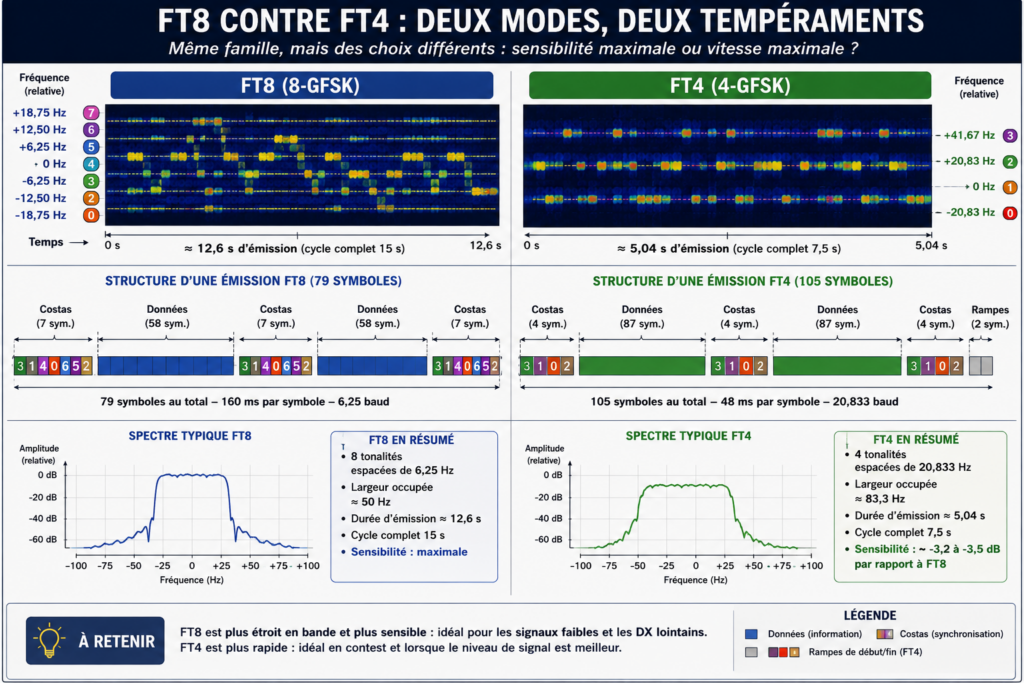 FT8 et FT4 deux modes de la même famille
