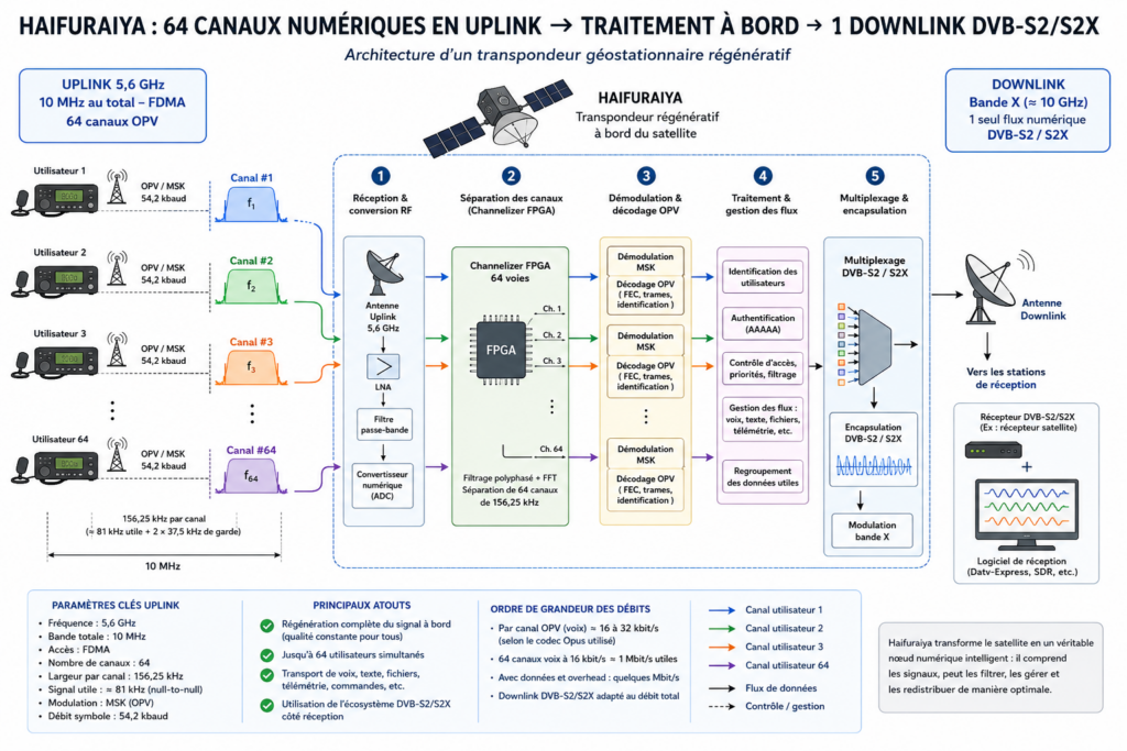 64 canaux OPV en 5,6 GHz