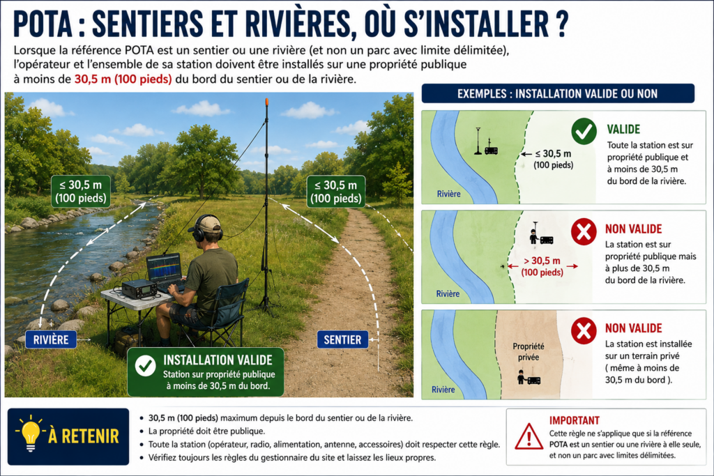 Cas particulier d'un sentier ou d'une rivière