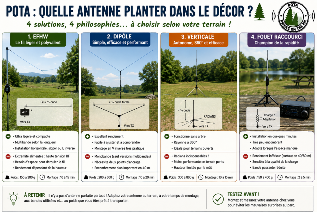 Les quatre grandes antennes POTA