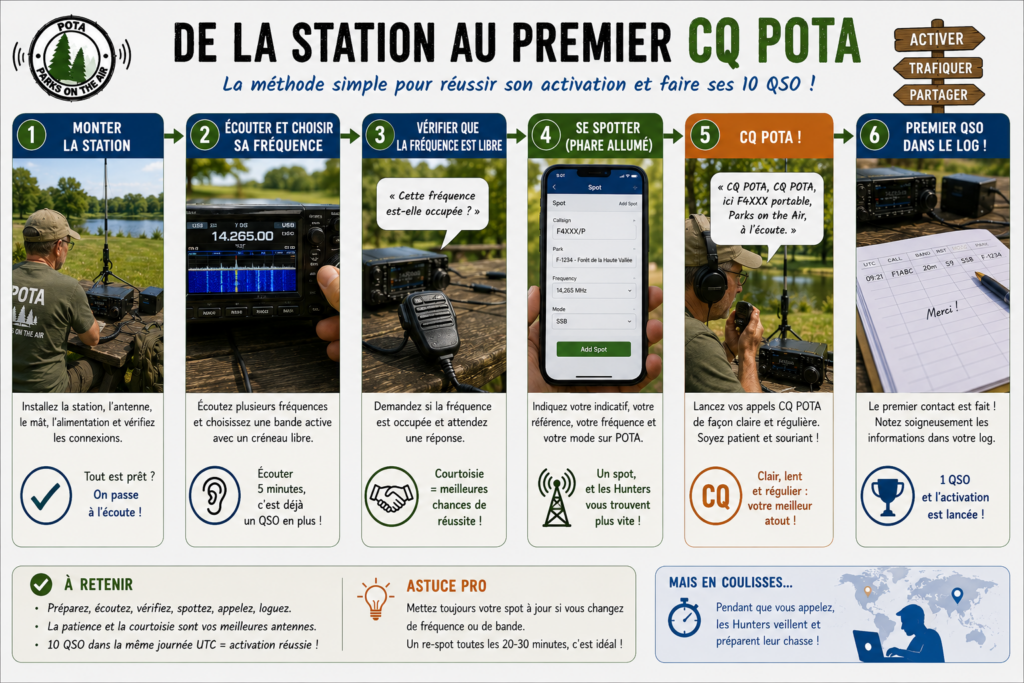 De la station au premier CQ POTA