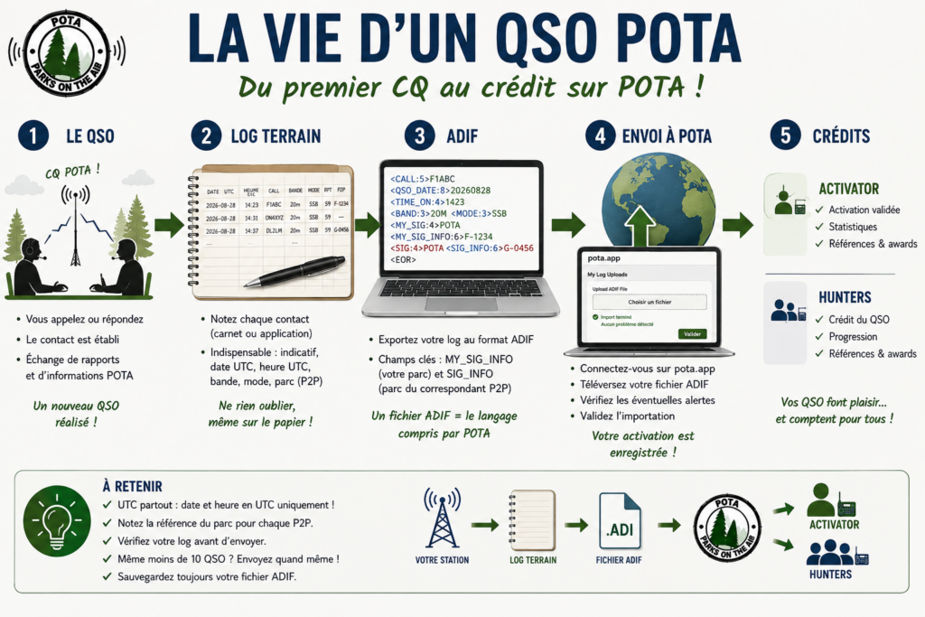 La vie d'un QSO POTA