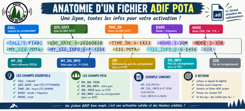 Anatomie d'un fichier ADIF POTA