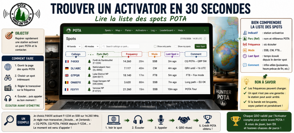 POTA : Trouver un Activator en 30 secondes