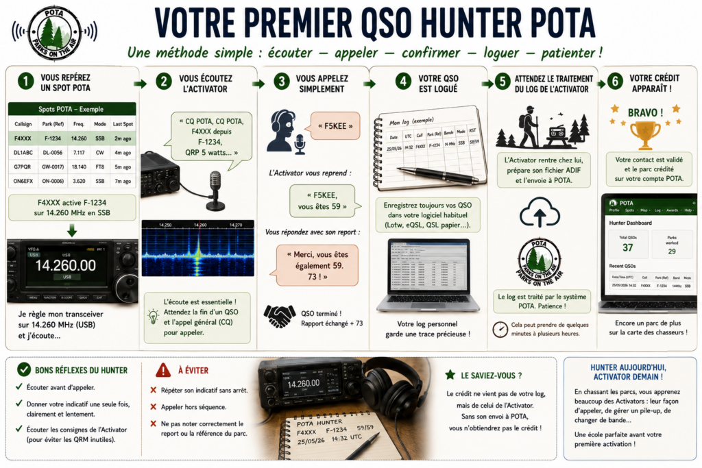 POTA : Votre premier QSO Hunter