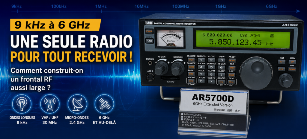 Banniere Récepteur AOR AR5700D : de 9 kHz à 6 GHz