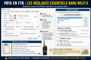 POTA : WSJT-X : les réglages avant de lancer CQ POTA