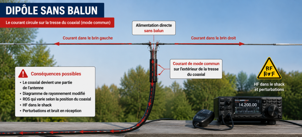 Dipôle sans balun