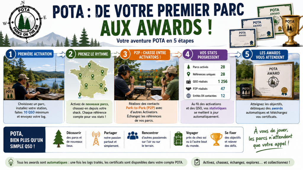 De votre premier parc aux awards POTA