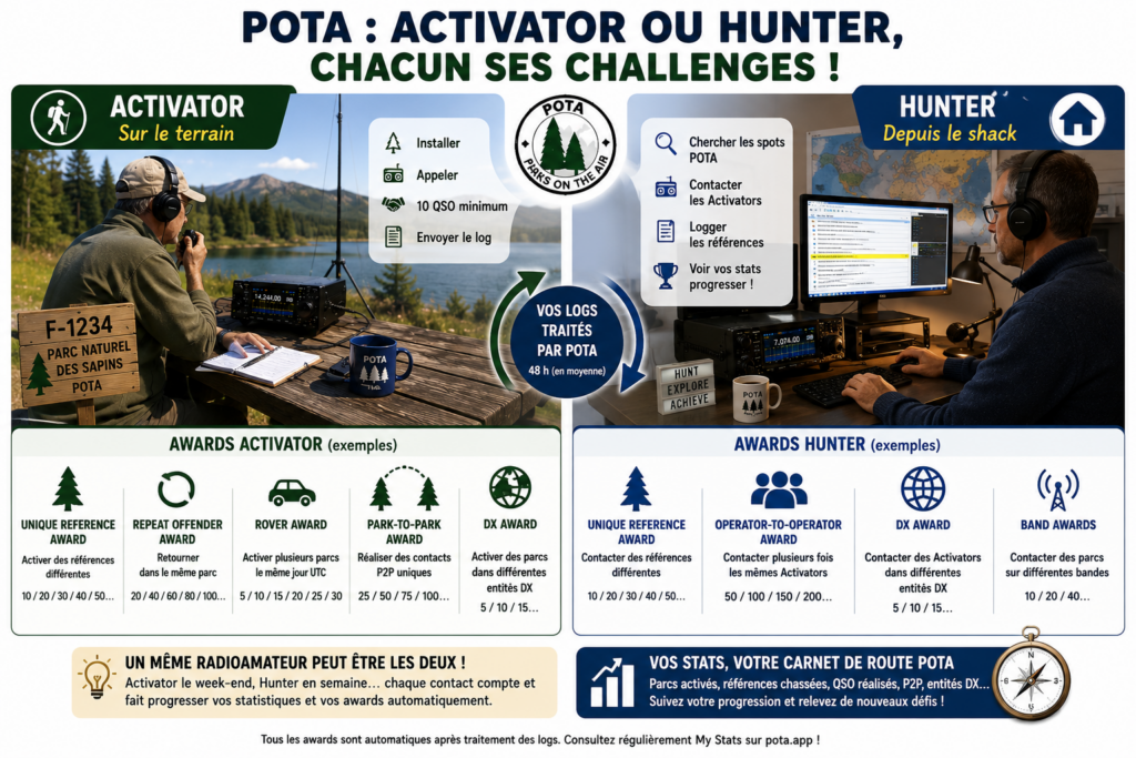 POTA : Activator ou Hunter : chacun ses challenges