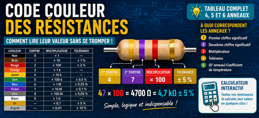 Banniere code couleur resistance