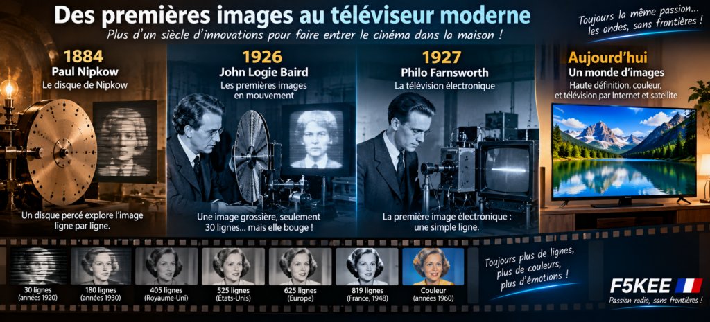 Des premières images au téléviseur moderne