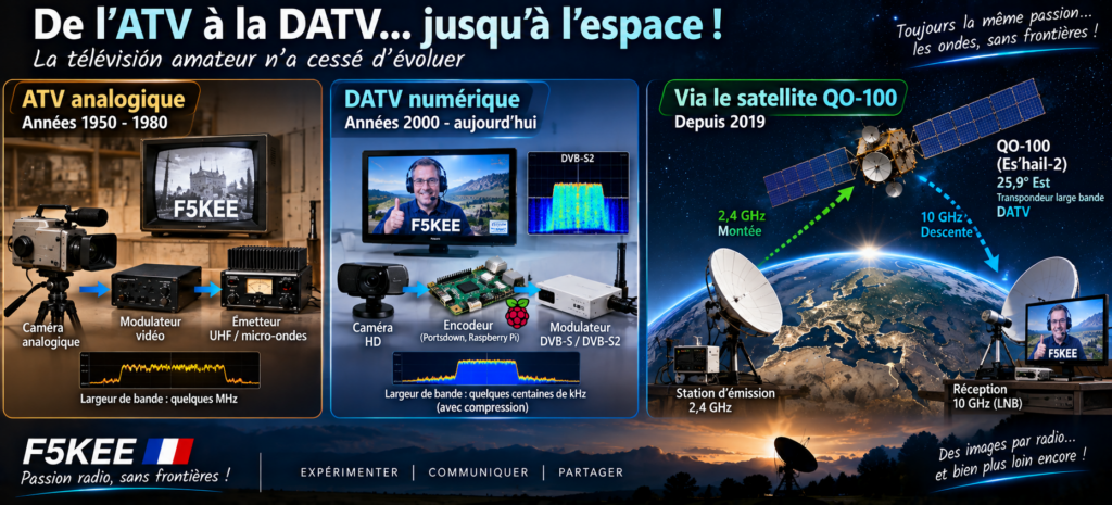 De l’ATV à la DATV vers l’espace