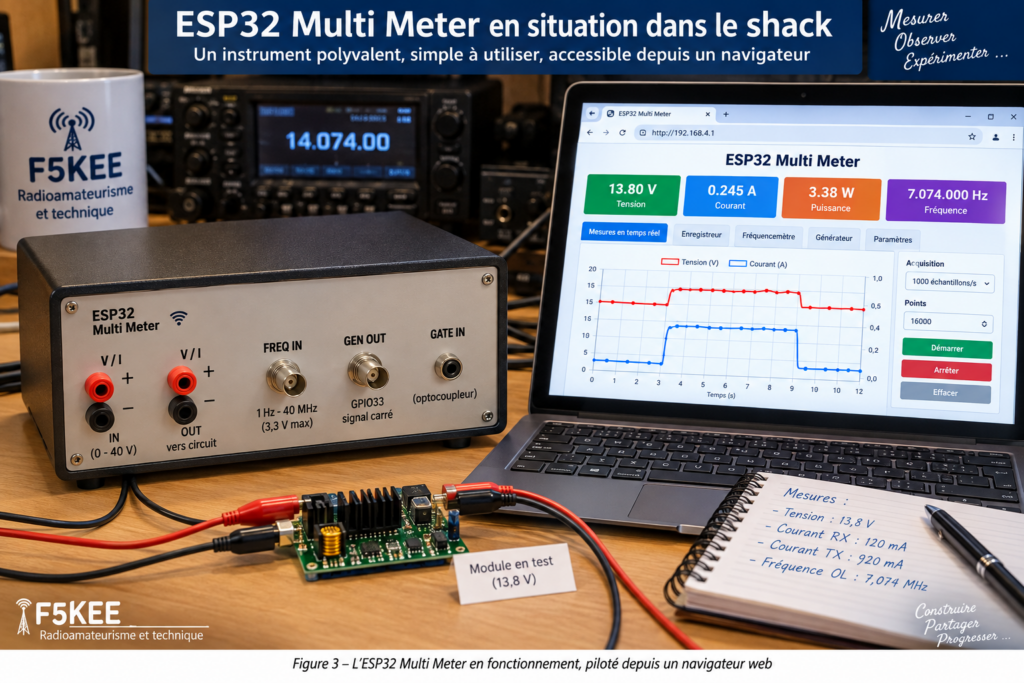ESP32 Multi Meter au shack radioamateur