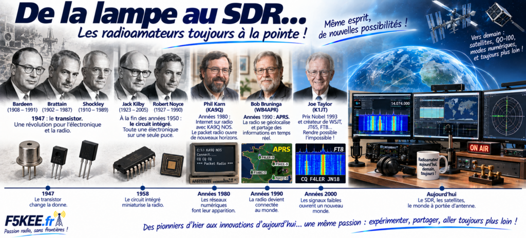 De la lampe au SDR : évolution radioamateur