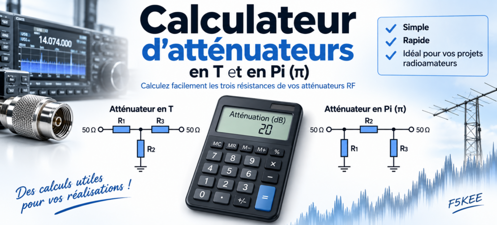 Calculateur d’atténuateurs RF en T et Pi