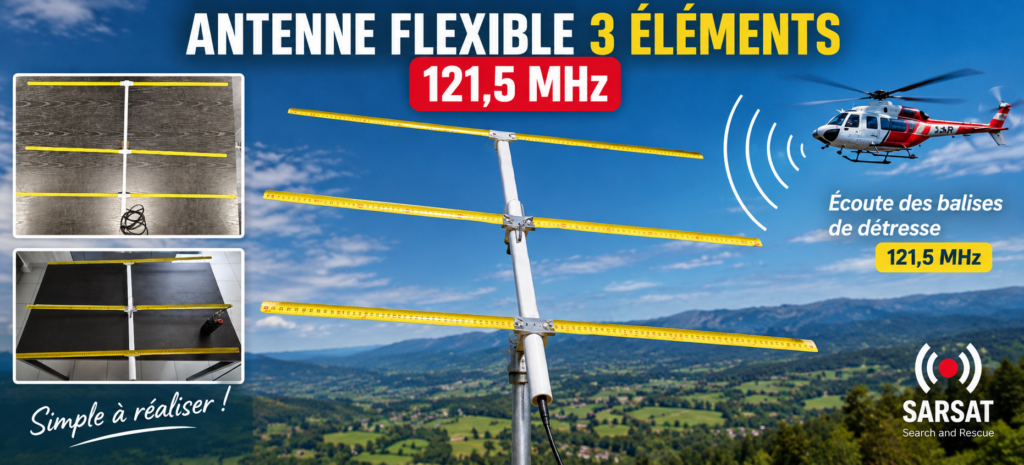 Antenne flexible 121,5 MHz en montagne
