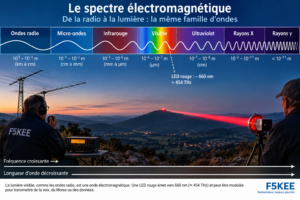 Le spectre électromagnétique en lumière rouge