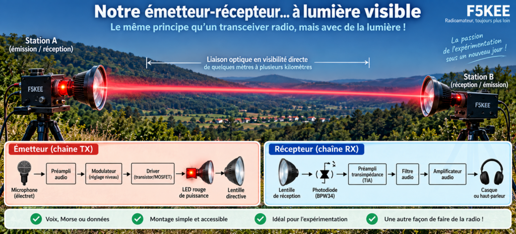 Émetteur-récepteur à lumière visible