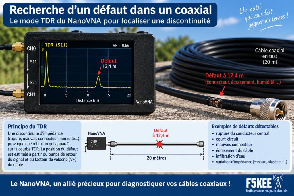 Diagnostic TDR d’un câble coaxial