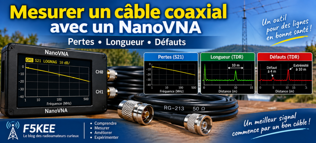 Mesurer un câble coaxial au NanoVNA