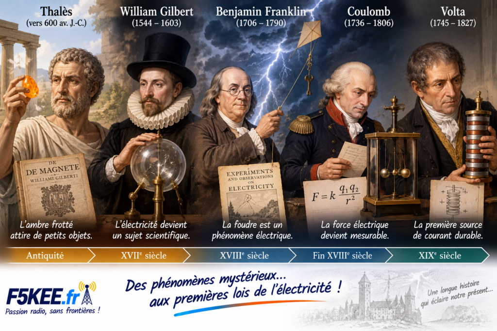 Chronologie illustrée de l’électricité ancienne