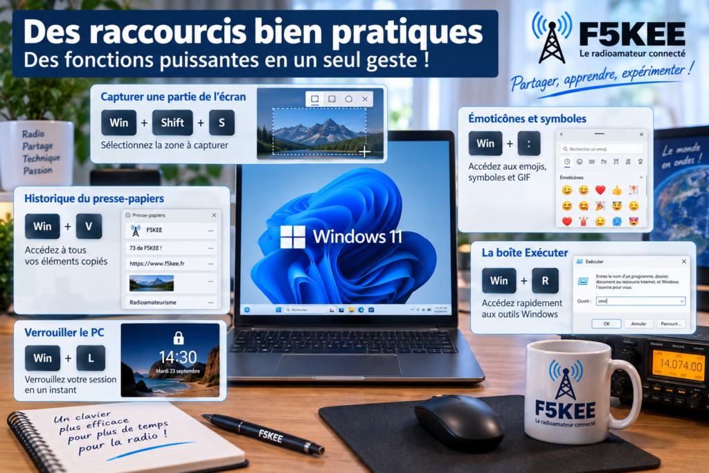 Raccourcis Windows au bureau F5KEE