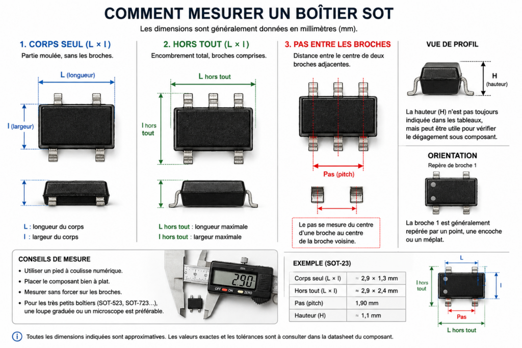 Guide de mesure d’un boîtier SOT