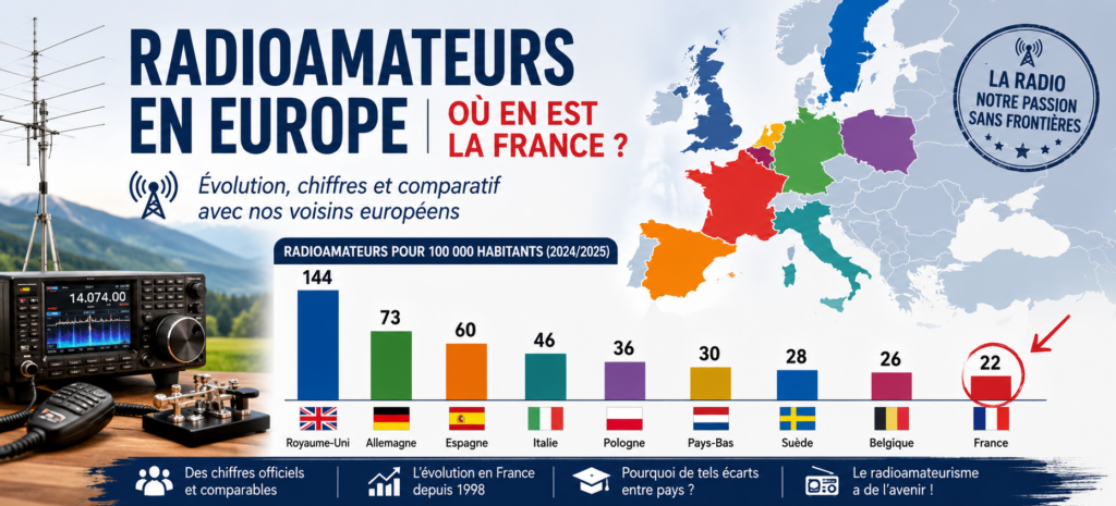 Banniere Radioamateurs en Europe : où en est la France ?