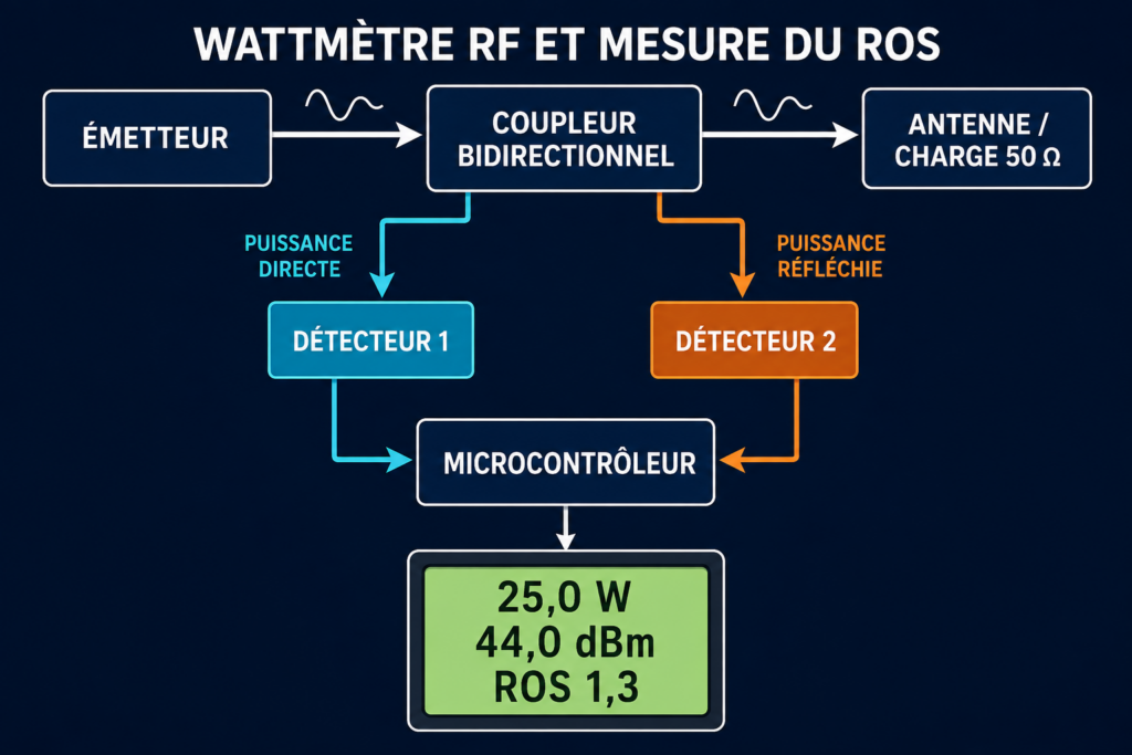 Architecture d’un wattmètre RF numérique