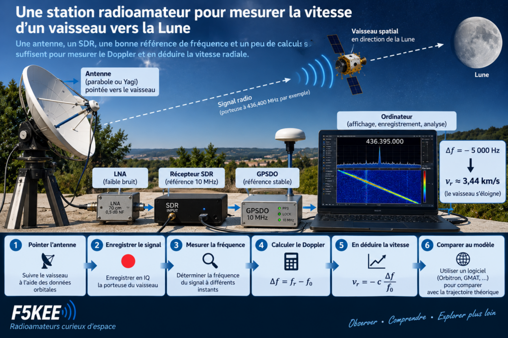 Mesurer la vitesse d’un vaisseau vers la Lune