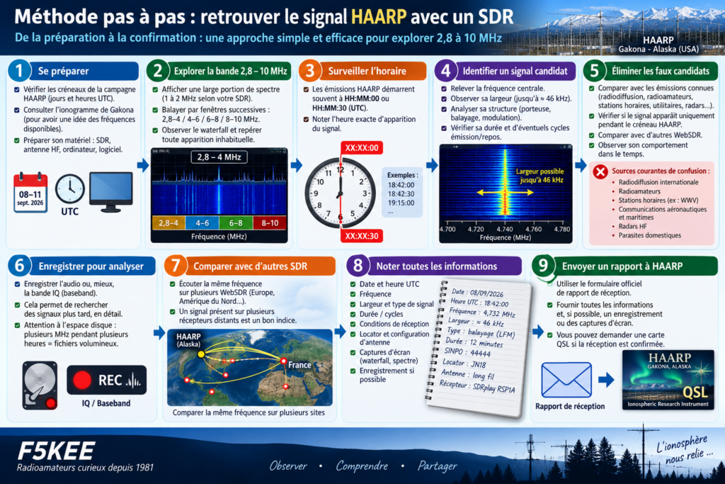 Méthode pour repérer un signal HAARP au SDR