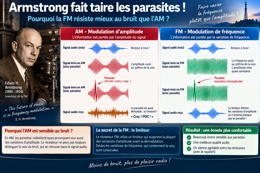 Armstrong fait taire les parasites : AM contre FM