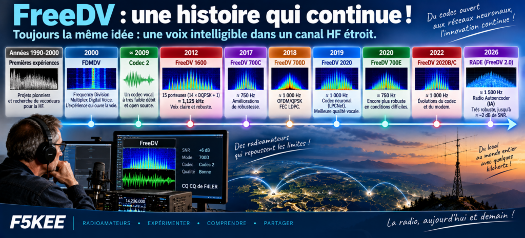 Évolution de FreeDV : la voix HF de demain